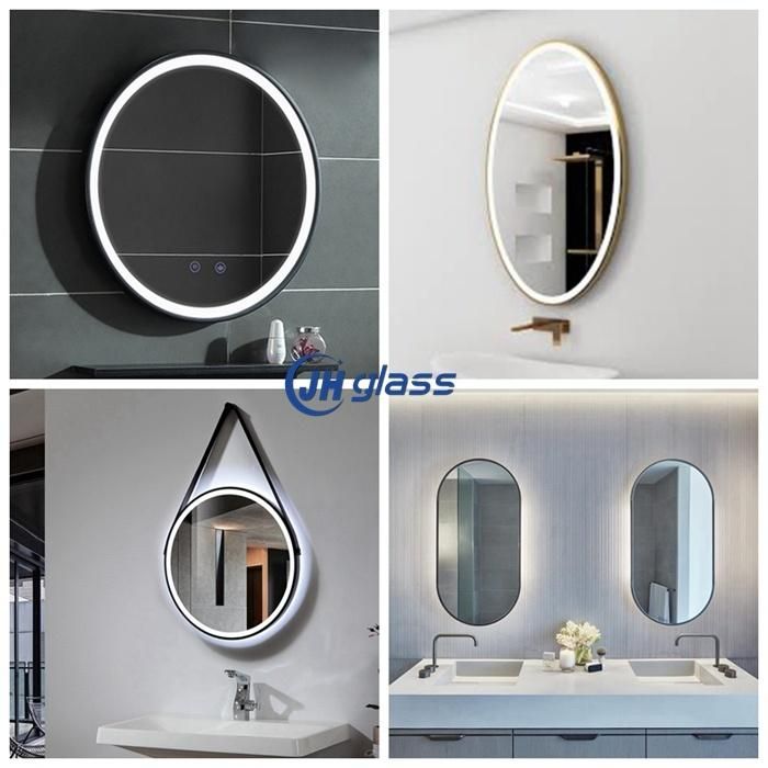 Black Golden Home Decor Framed Bathroom Mirror LED Lighted Framed Mirror