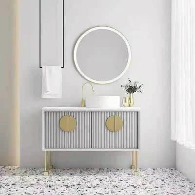 MDF Melamine Modern Customized ODM Hotel Modern Wall Bathroom Furniture