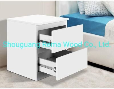 Modern White Bedside Table Side Table Nightstand End Table for Living Room