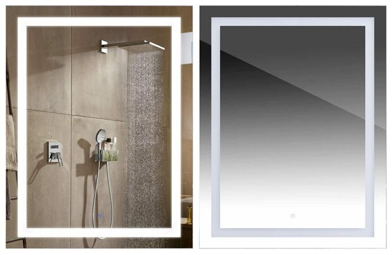 5mm High Quality Copper Free Mirror Silver LED Bathroom Mirror Illuminated Mirror with Touch Sensor & Anti-Fog