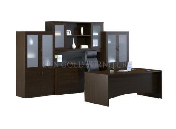 Factory Outlet Modern Black Office Desk with File Cabinet (SZ-OD272-1)