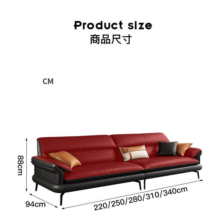 Real Leather High Classic Luxury Home Furniture Sofa Set