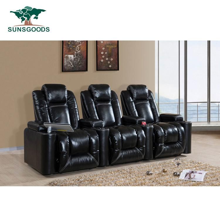 New Style Conference Furniture Modern Single Genuine Leather Space Saving Furniture Recliner Sofa