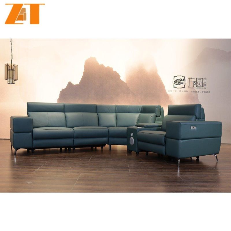 Modern European Design Leisure Home Living Room Furniture Set Genuine Leather Sectional Sofa