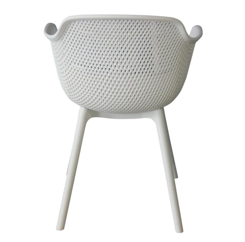 Wholesale Outdoor Furniture Modern Style Garden Furniture Blanding Plastic Chair Eco-Friendly PP Armrest Dining Chair