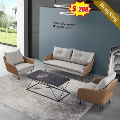 Gray Color PU Leather Fabric Sofa Set Modern Home Living Room Office Hotel Lobby 1+2+3 Seat Leisure Sofas Set