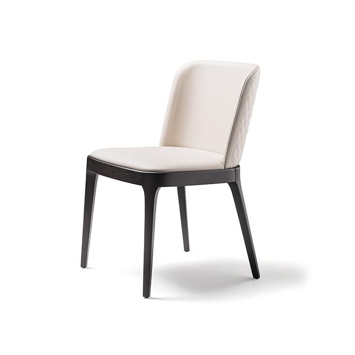 CFC-08b Dining Chair/Microfiber Leather//High Density Sponge//Ash Wood Base//Back of a Chair Between Cotton Process/Italian Modern Style in Home and Hotel