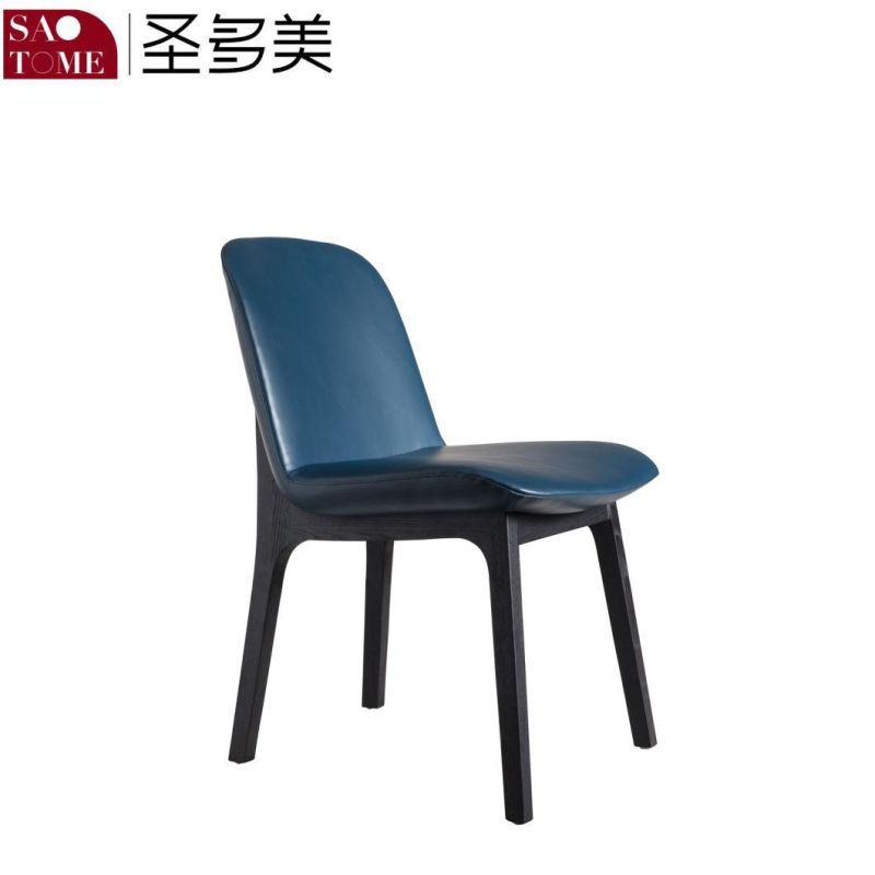 Modern Advanced Design Armless Blue Dining Chair