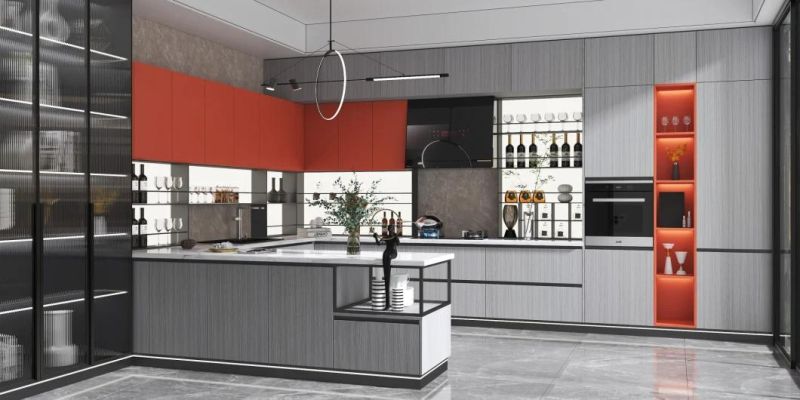 China Factory Good Quality Luxury Lacquer Waterproof Kitchen Cabinets Price