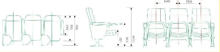 Hongji Classic Academic Auditorium Hall Seating Church Cinema Theater Chair