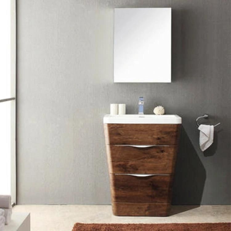 Modern Floor Mounted PVC Vanity with Medicine Cabinet Bathroom Vanity