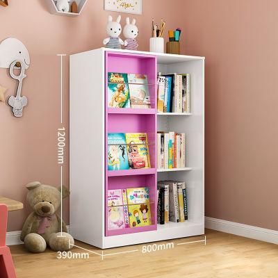 Children Sliding Door Magazine Book Storage Rack Bookcase Kids Bookshelf