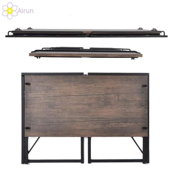 Industrial Black Wood Writing Desk Table Home Studio Office Computer Desk