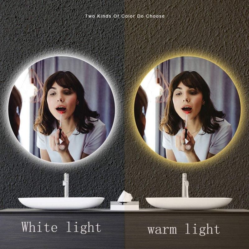 Home Decorative Bathroom LED Mirror Vertically or Horizontally Wall Mounted Mirror with Dimmer & Bluetooth