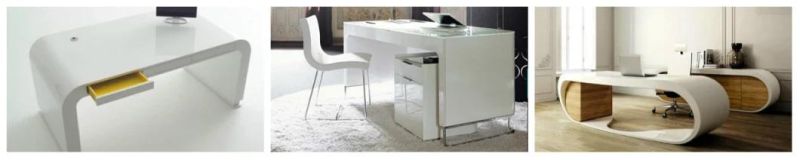 Marble Stone Top Two Sided Office Furniture Computer Manager Office Desk White Simple Office Table