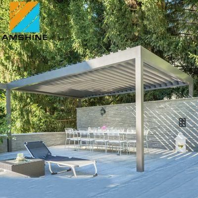 Modern Design Winter 4X3 Terrace Motor Motorised Louvre Roof Pavilion Gazebo