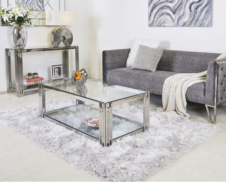 Hot Sale Contemporary Living Room Furniture Minimalist Metal Storage Coffee Table