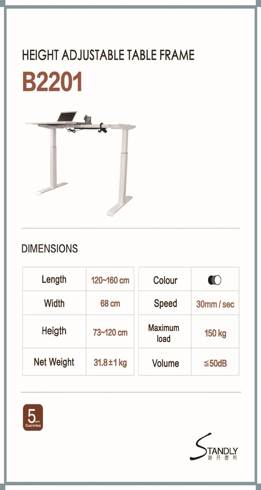 Electric Lift Table Standing Computer Desk Home Desk Office Desk Mobile Desk Bedroom Learning Desk Height Adjustable Table with Single Motor