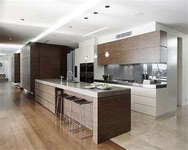 Modern High Grade Long Lasting MDF Wood Veneer Kitchen Cabinet