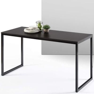 47 Inch Black Frame Desk / Computer Workstation / Office Desk / Easy Assembly, Deep Espresso