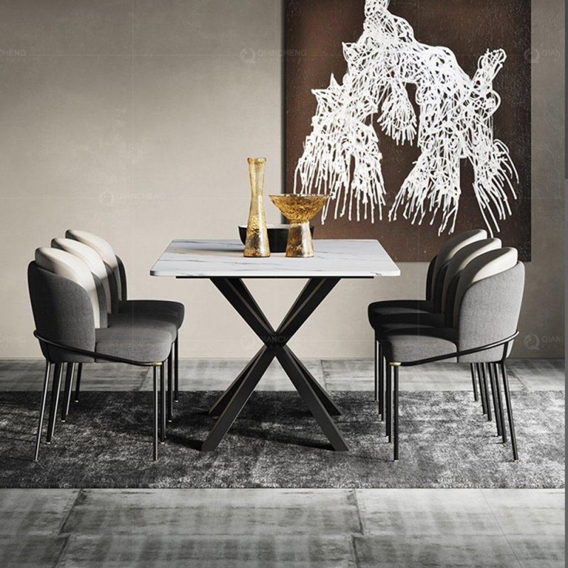 Luxury Italian Modern Marble Dining Chairs and Table for Dining Room