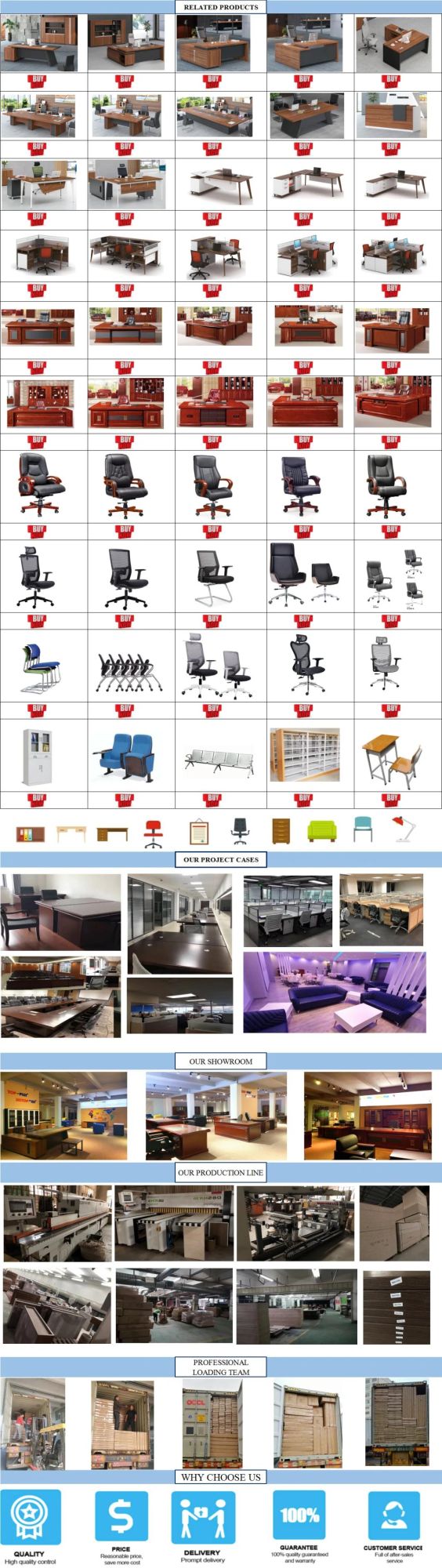 2.4m Melamine Conference Table Modern Office Furniture (KH-2412)