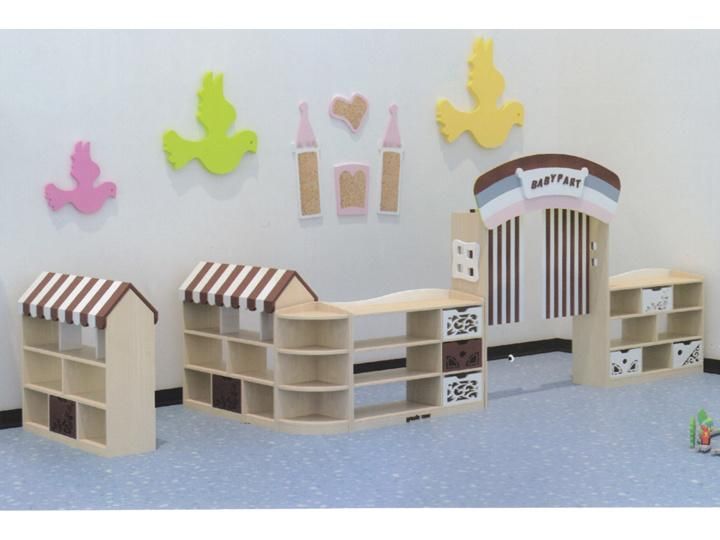 China Wholesale Kindergarten Toy Storage Shelf Children Wooden Preschool Furniture