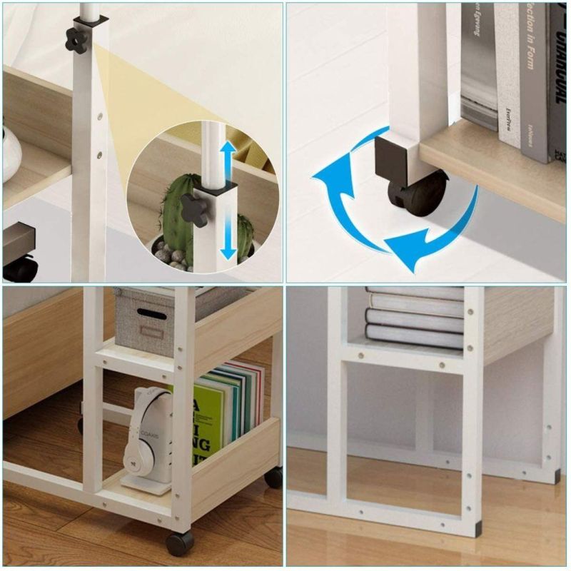 Factory Home Office Desk Movable Height Adjustable Modern Computer Writing Workstation Laptop Table