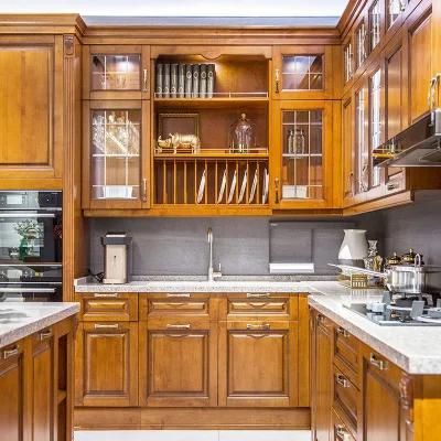 PVC Marble Board with Island Set White Modern Cabinets Kitchen Cabinet Restaurant Kitchen Cabinets