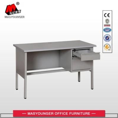 Knocked Down Metal Frame Office Computer Table with Drawers