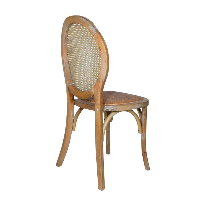 Stackable Round Back Rattan Louis Chair for Wedding