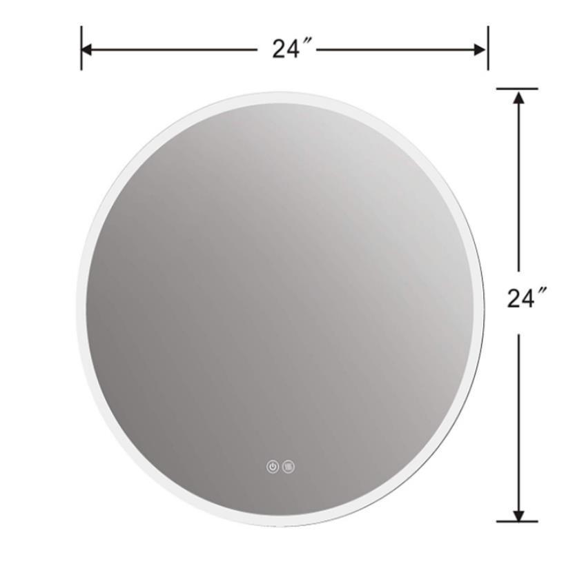 Modern Style Anti-Fog Round Bathroom Smart LED Light Mirror