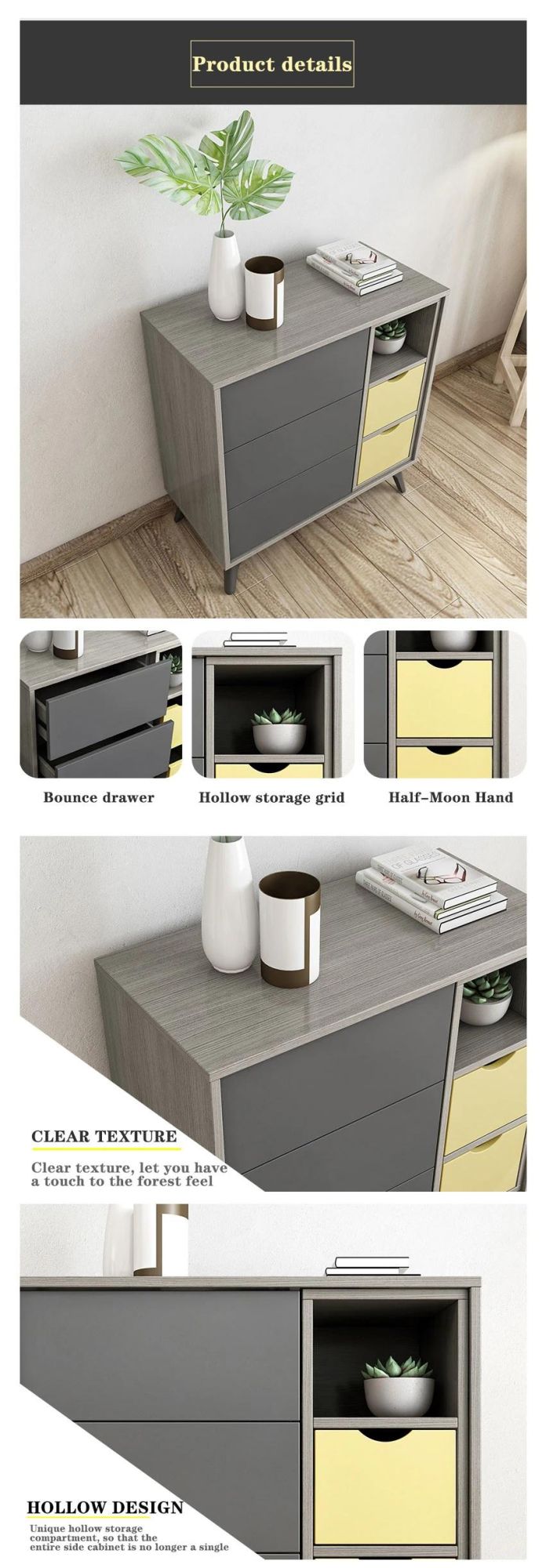 New Office Room Furniture Modern Wood Cabinet with Drawers