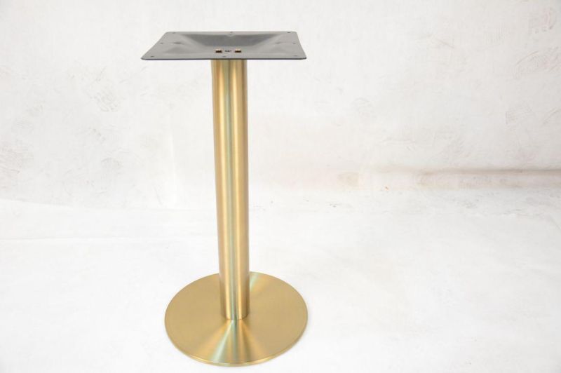 Round Shape Dining Table Disc Table Furniture Base Metal Gold Bar Table