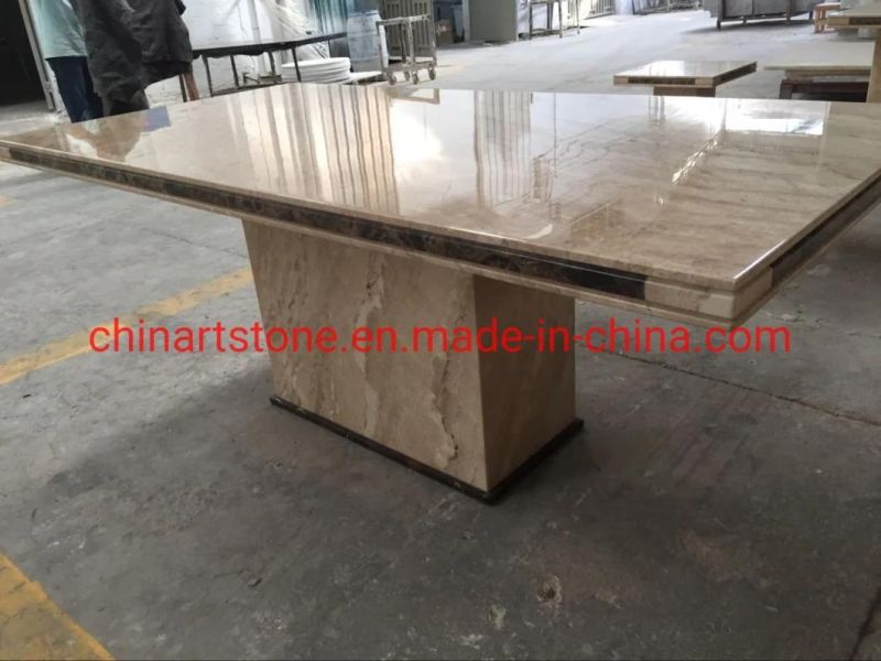 Nature Marble Stone Dining Table for Modern Style Decoration