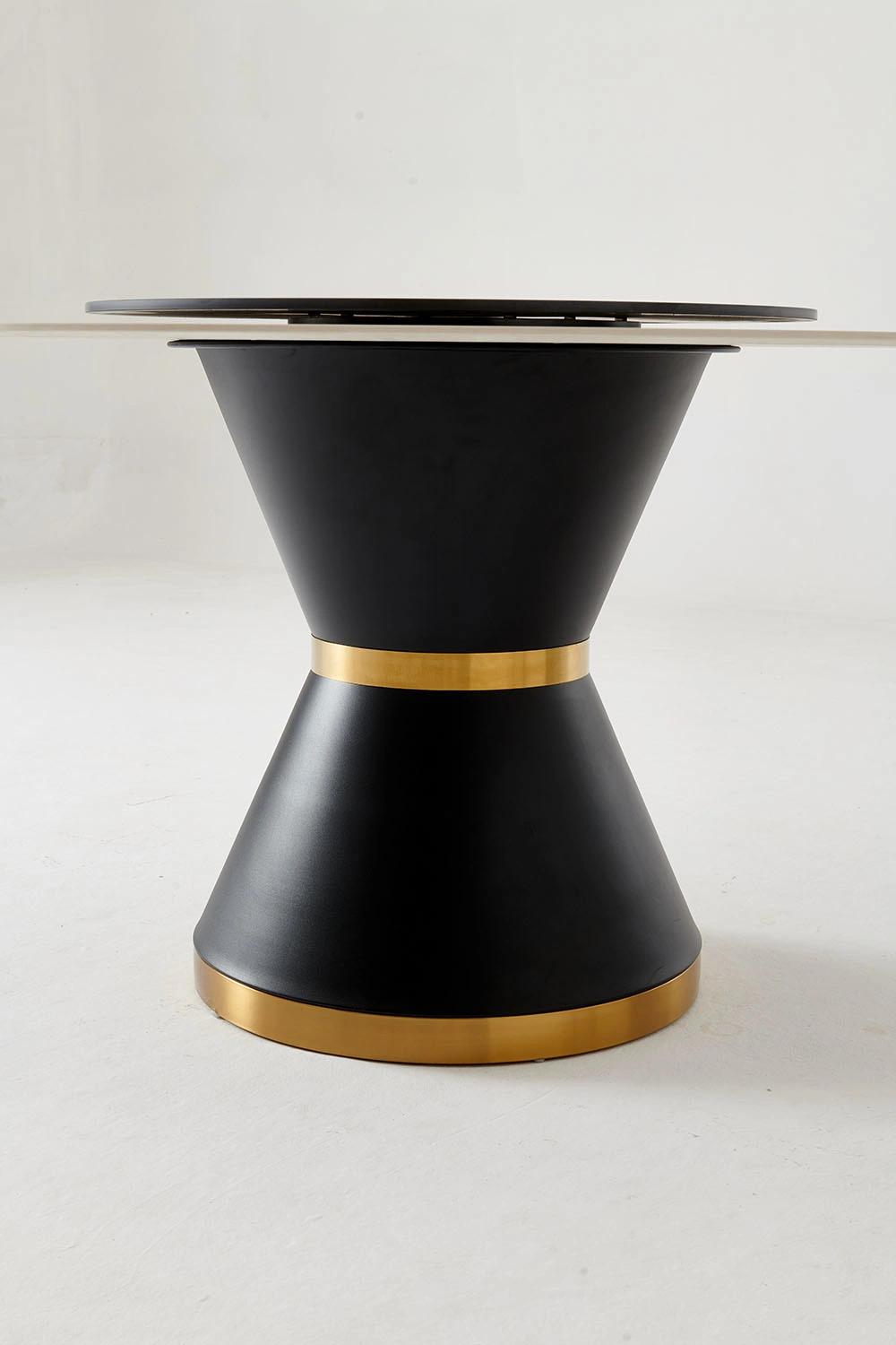 Modern Furniture Round Dining Table with Rock Plate