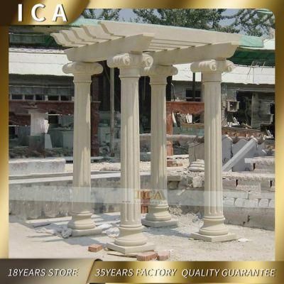 Garden Decorative Pavilion Modern Art Stone Column Garden Gazebo