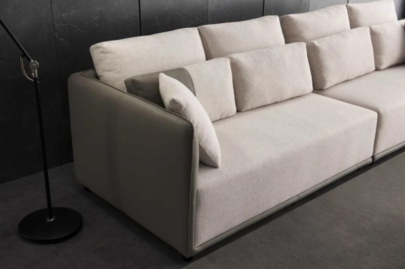 China Manufacturer Latest Newly Modern Furniture Genuine Fabric Sofa Set in Living Room Furniture