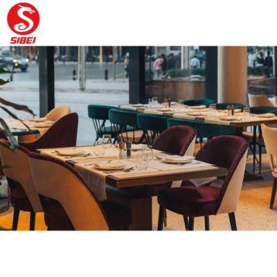 Modern Hotel Restaurant Metal Furniture Table Chair Set Dining Room Furniture Set