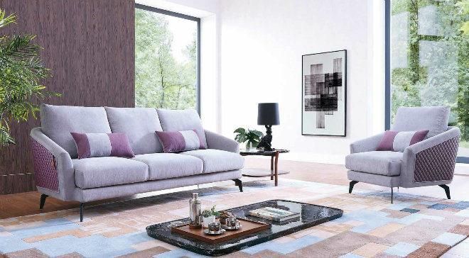 Living Room Couch Modern Fabric Sofa Set