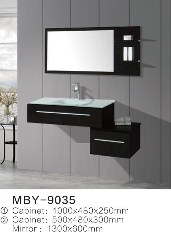 Modern Wall Mounted Waterproof Hotel PVC or MDF Bathroom Cabinet