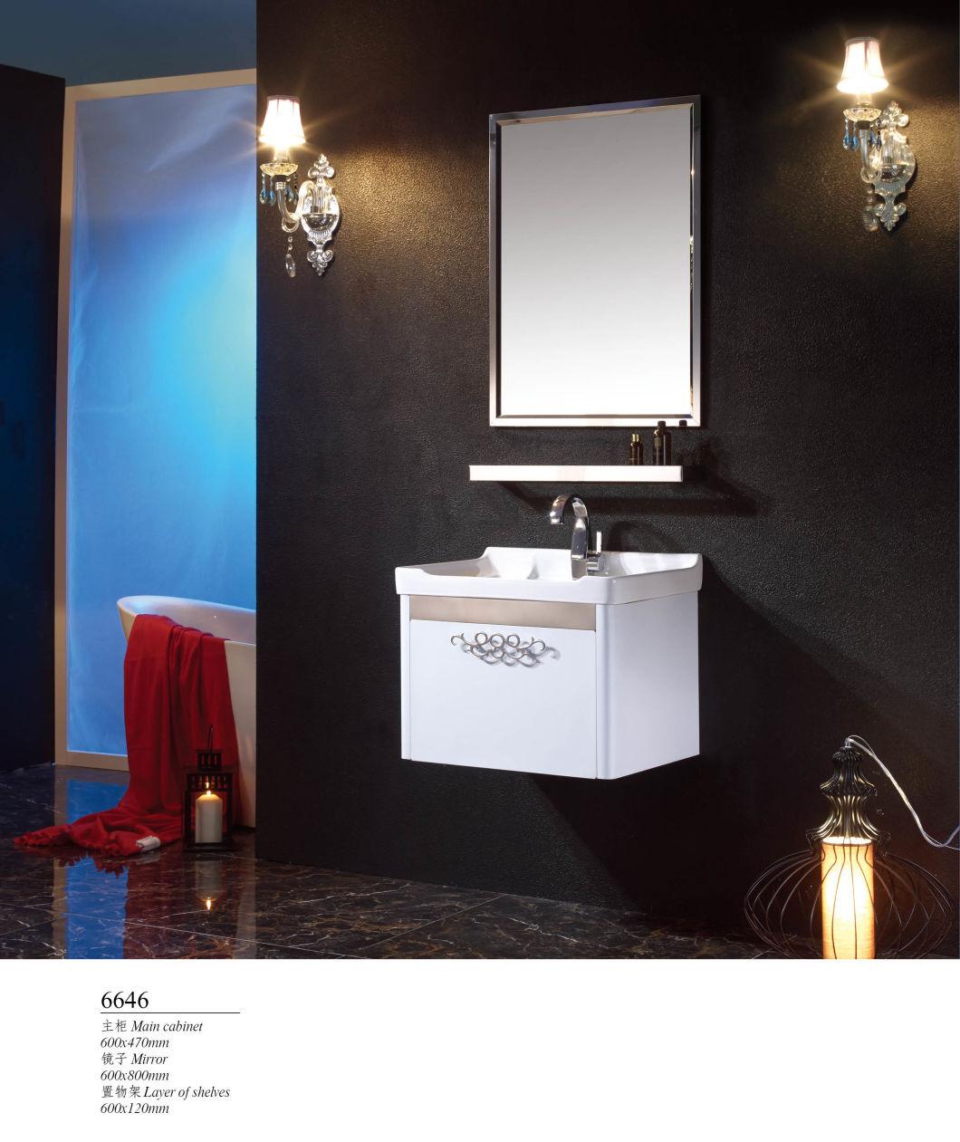 Modern Stainless Steel Metal Wall Hotel Vanity Bathroom Cabinet Furniture