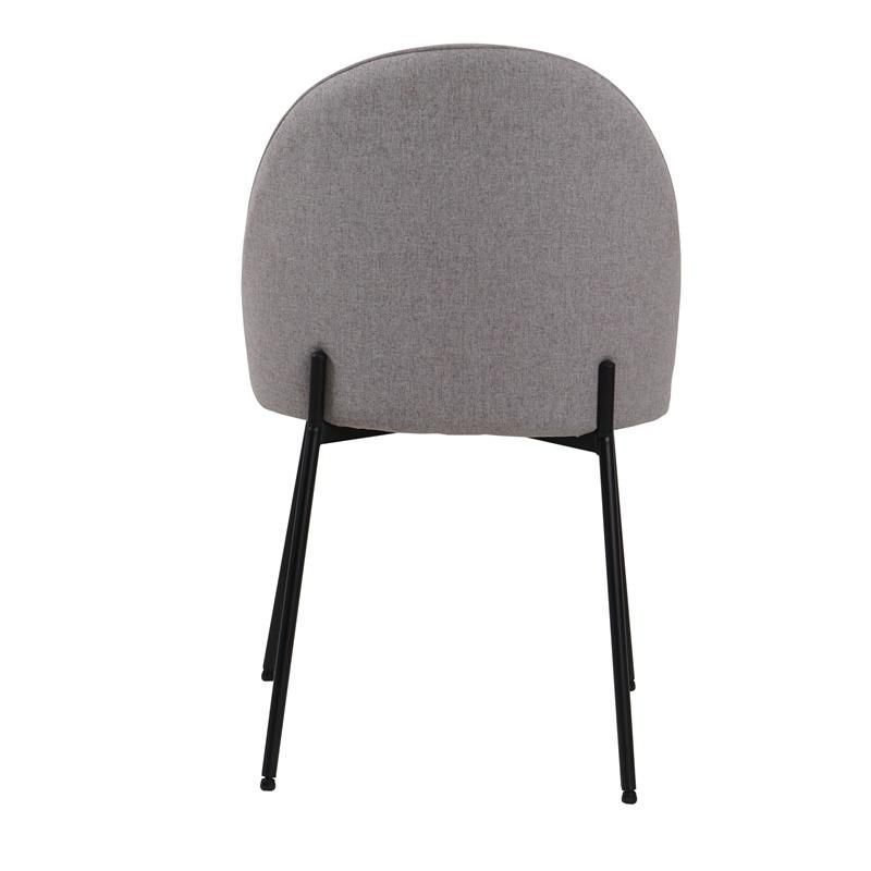 Restaurant Furniture Modern Hotel Colorful Upholstered Fabric Velvet Dining Chair with Metal Legs