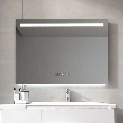 Customized China Rectangle Modern Horizontal Wall LED Light Mirror for Bathroom