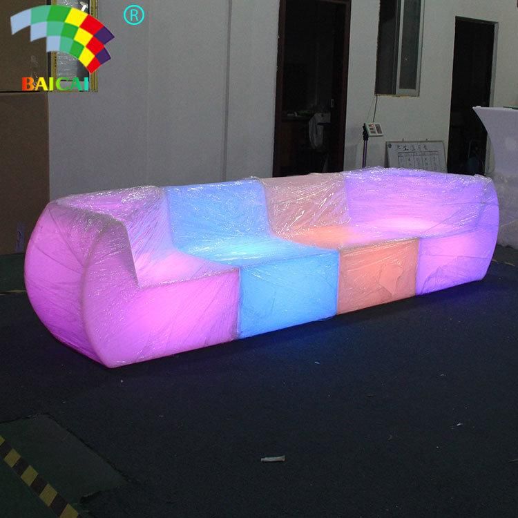 LED Modern Living Room Sofa Set for Bar Nightclub Garden LED Furniture