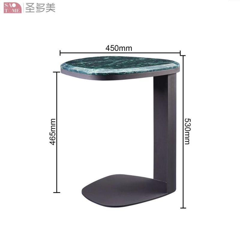 Modern Home Living Room Metal Frame Marble Coffee Table