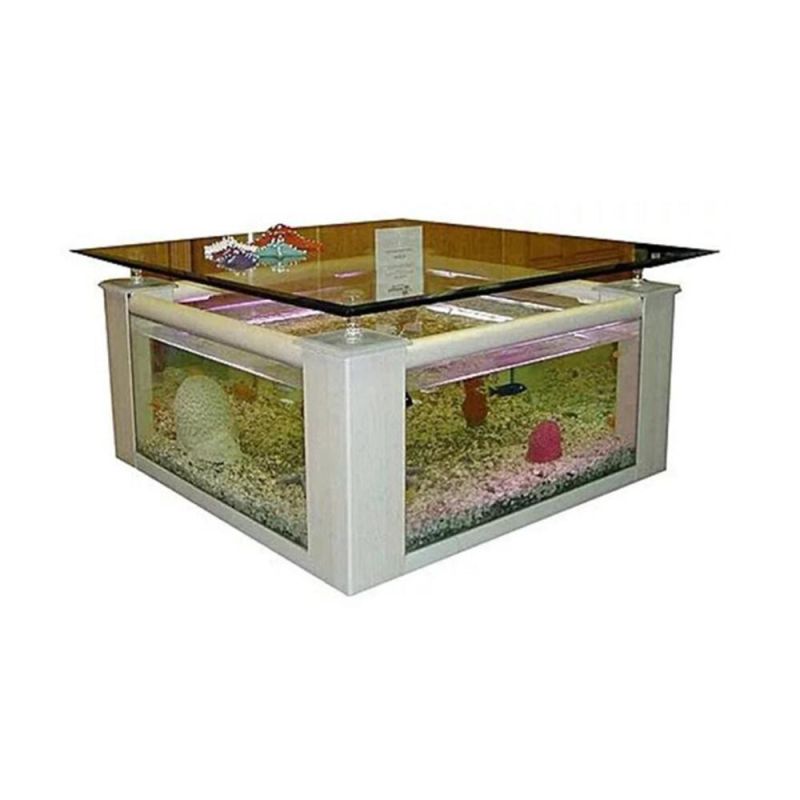 Home Furniture Luxury High Glass Acrylic Aquarium Dinner Table