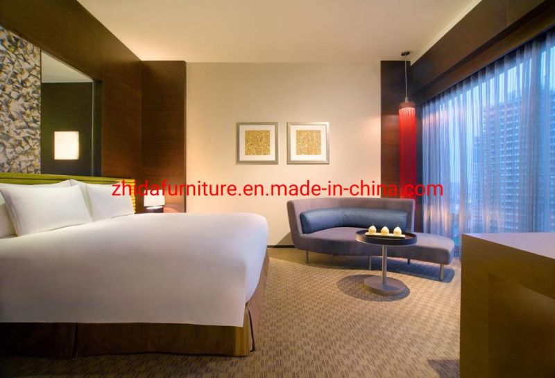 Custom Made High Quality Modern 5 Star Commercial Marriott Hotel Furniture Master Bedroom Set King Size Wooden Bed