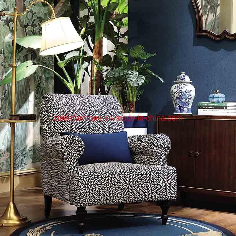 American Style Living Room Furniture Wooden Armrest Chair