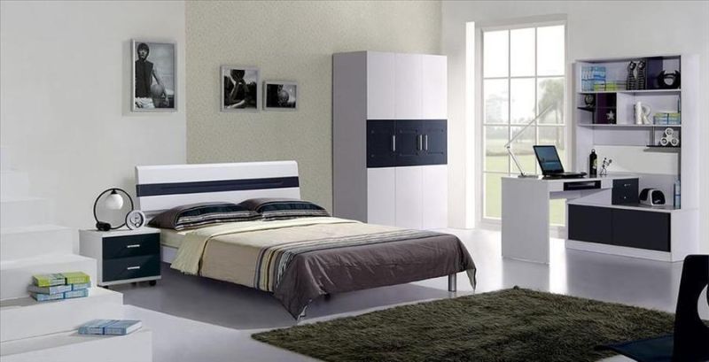 Modern Simple Design Wooden Feet Bedroom Bed Furniture (SZ-BF168)